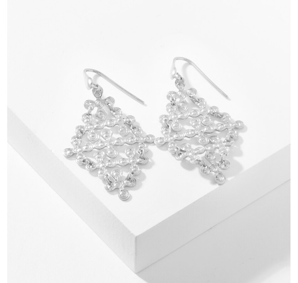 Jewellery Earrings Silver Gallery Sterling Silver Diamond Cut Cross