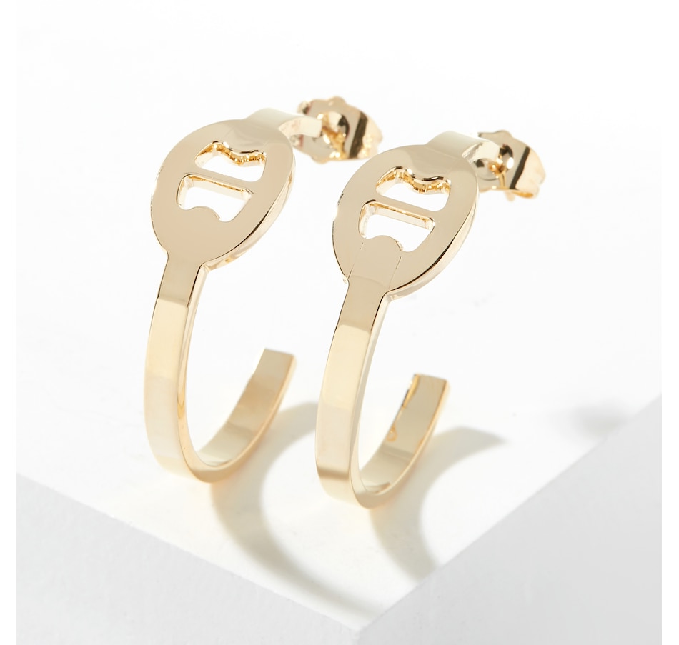 Image 224204.jpg, Product 224-204 / Price $29.33, Bronzoro Casted Hoop Earrings with Marine Link Cut-out from Bronzoro on TSC.ca's Jewellery department