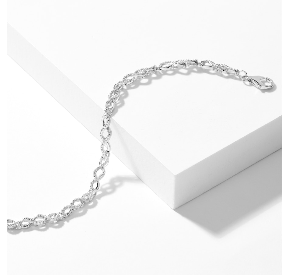 Jewellery - Bracelets - Sterling Silver Infinity Diamond Bracelet ...