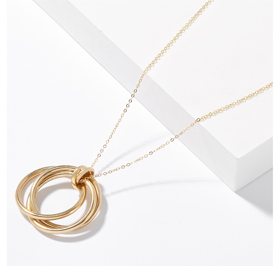 Image 224221_ALTMORE1.jpg, Product 224-221 / Price $399.99, Stefano Oro 14K Yellow Gold Triple Circle Pendant Necklace from Stefano Oro on TSC.ca's Jewellery department