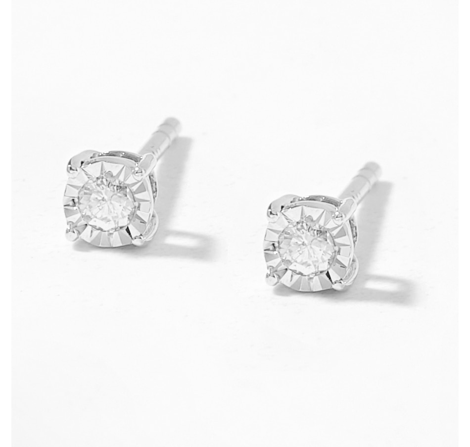 Jewellery Earrings Stud Earrings 14K White Gold 0.10ctw Diamond Stud Earrings TSC.ca