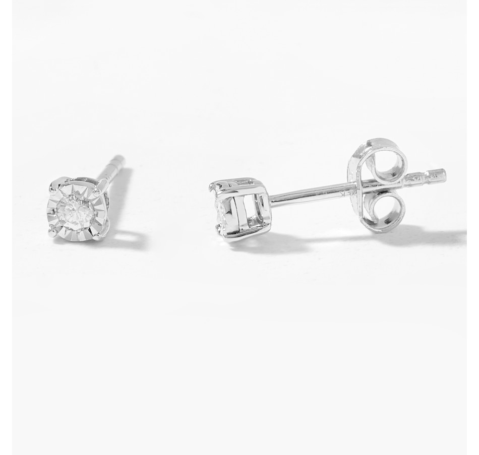 Jewellery Earrings Stud Earrings 14K White Gold 0.10ctw Diamond Stud Earrings TSC.ca