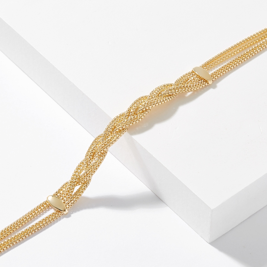 Image 224244_ALTMORE1.jpg, Product 224-244 / Price $1,499.99, UNOAERRE 18K Yellow Gold Woven Bracelet from UnoAErre Jewellery on TSC.ca's Jewellery department
