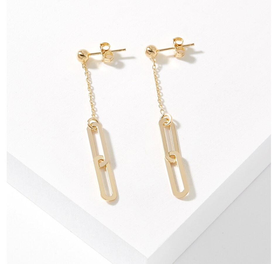Image 224250_ALTMORE1.jpg, Product 224-250 / Price $589.99, UNOAERRE 18K Yellow Gold Paperclip Earrings from UnoAErre Jewellery on TSC.ca's Jewellery department