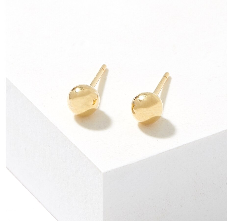 Orecchini A Vite In Oro 14k Con Zirconi Cubici, Rotondi 3mm, Per Bambino