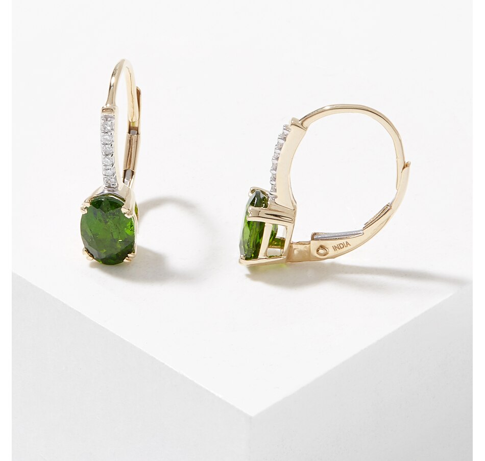 Image 224284_ALTMORE1.jpg, Product 224-284 / Price $329.33, Gem Creations 14K Yellow Gold Exotic Gemstone & White Diamond Earrings from Gem Creations on TSC.ca's Jewellery department