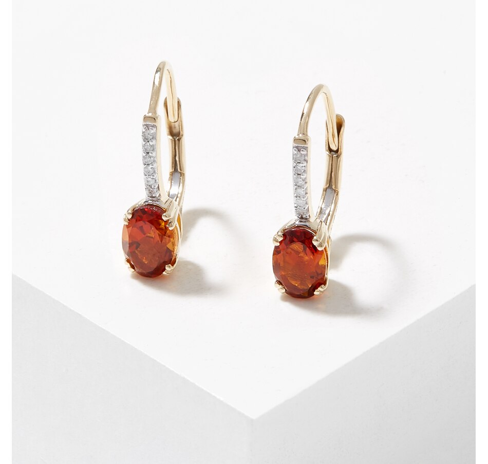 Image 224284_MACI.jpg, Product 224-284 / Price $329.33, Gem Creations 14K Yellow Gold Exotic Gemstone & White Diamond Earrings from Gem Creations on TSC.ca's Jewellery department