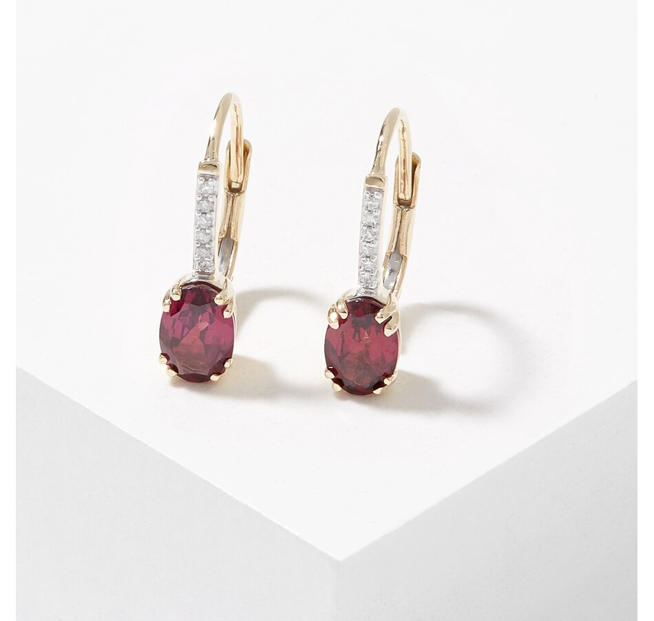Image 224284_RHO.jpg, Product 224-284 / Price $329.33, Gem Creations 14K Yellow Gold Exotic Gemstone & White Diamond Earrings from Gem Creations on TSC.ca's Jewellery department