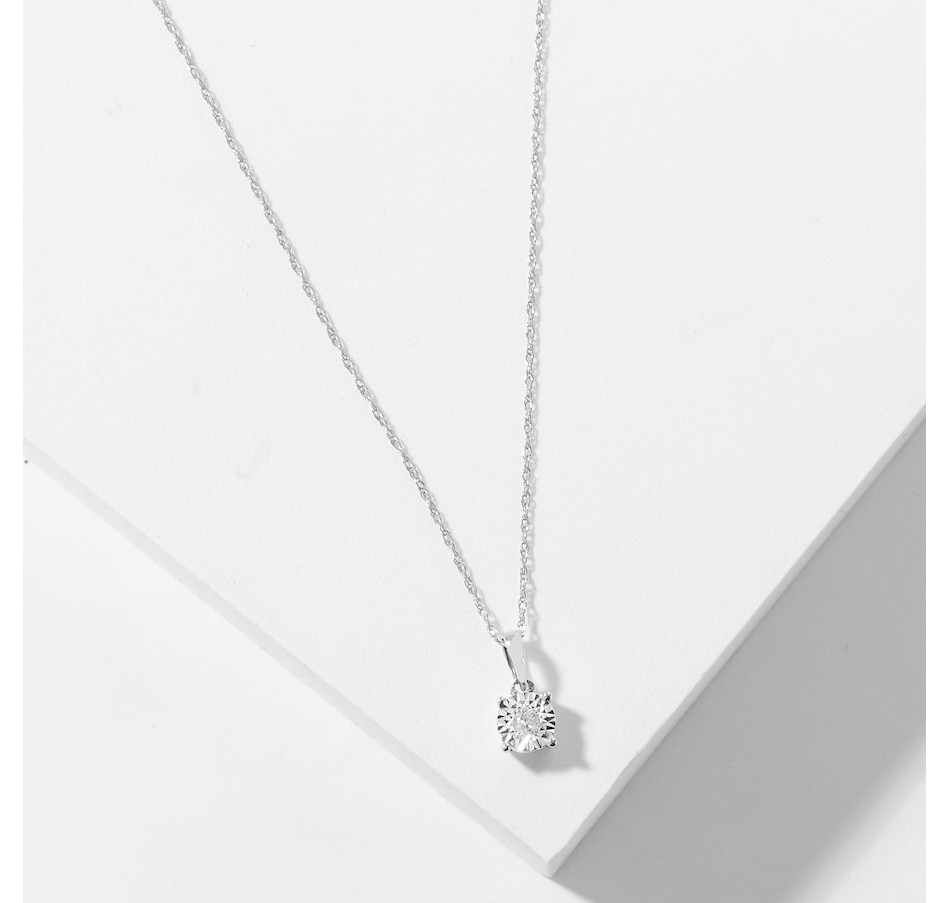 Image 224531_WGL.jpg, Product 224-531 / Price $399.99, 14K Gold 0.05ctw Diamond Pendant with Chain from Diamond Show on TSC.ca's Jewellery department