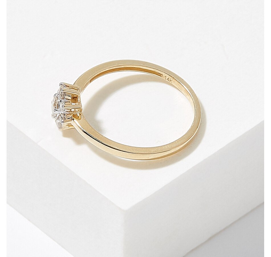 Jewellery Rings 14K Yellow Gold 0.25ctw Diamond Star Ring TSC.ca