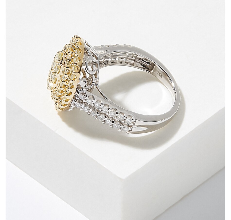 Image 224539_ALTMORE1.jpg, Product 224-539 / Price $1,699.99, 14K Two Tone Gold 1.50ctw Yellow & White Diamond Oval Shape Ring from Diamond Show on TSC.ca's Jewellery department