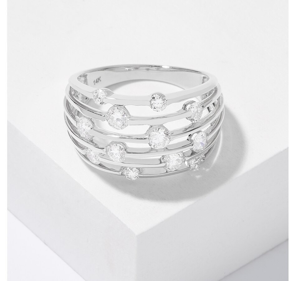 Image 224547_WG1CT.jpg, Product 224-547 / Price $799.88 - $1,299.88, EVERA Diamonds 14K Gold Bubble Diamond Ring from Evera Diamonds on TSC.ca's Jewellery department
