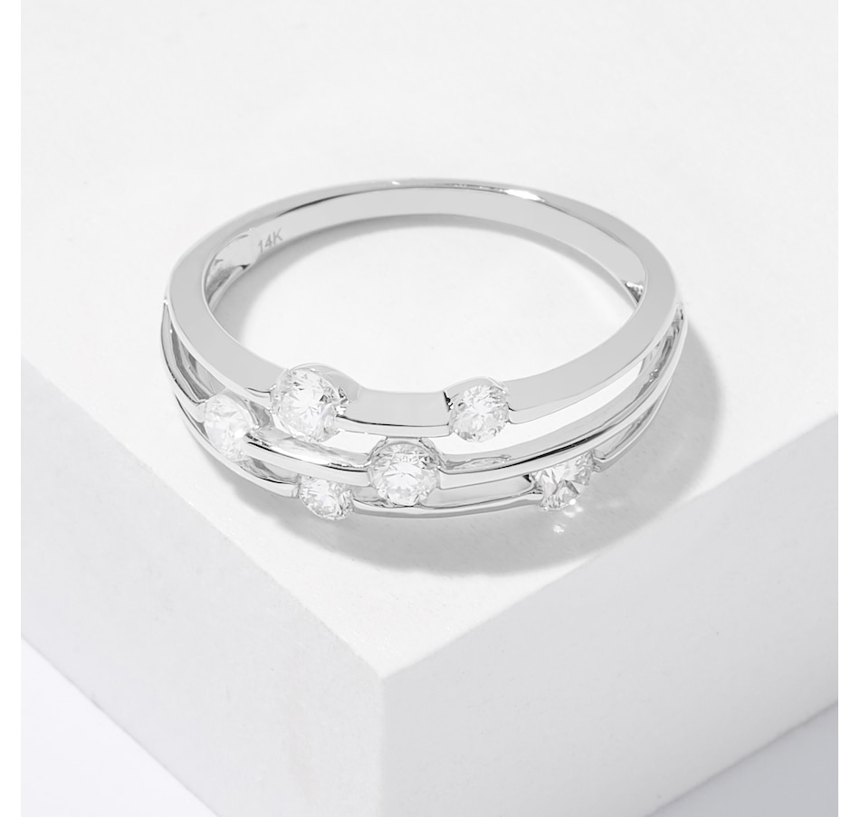 Image 224547_WGP50.jpg, Product 224-547 / Price $799.88 - $1,299.88, EVERA Diamonds 14K Gold Bubble Diamond Ring from Evera Diamonds on TSC.ca's Jewellery department