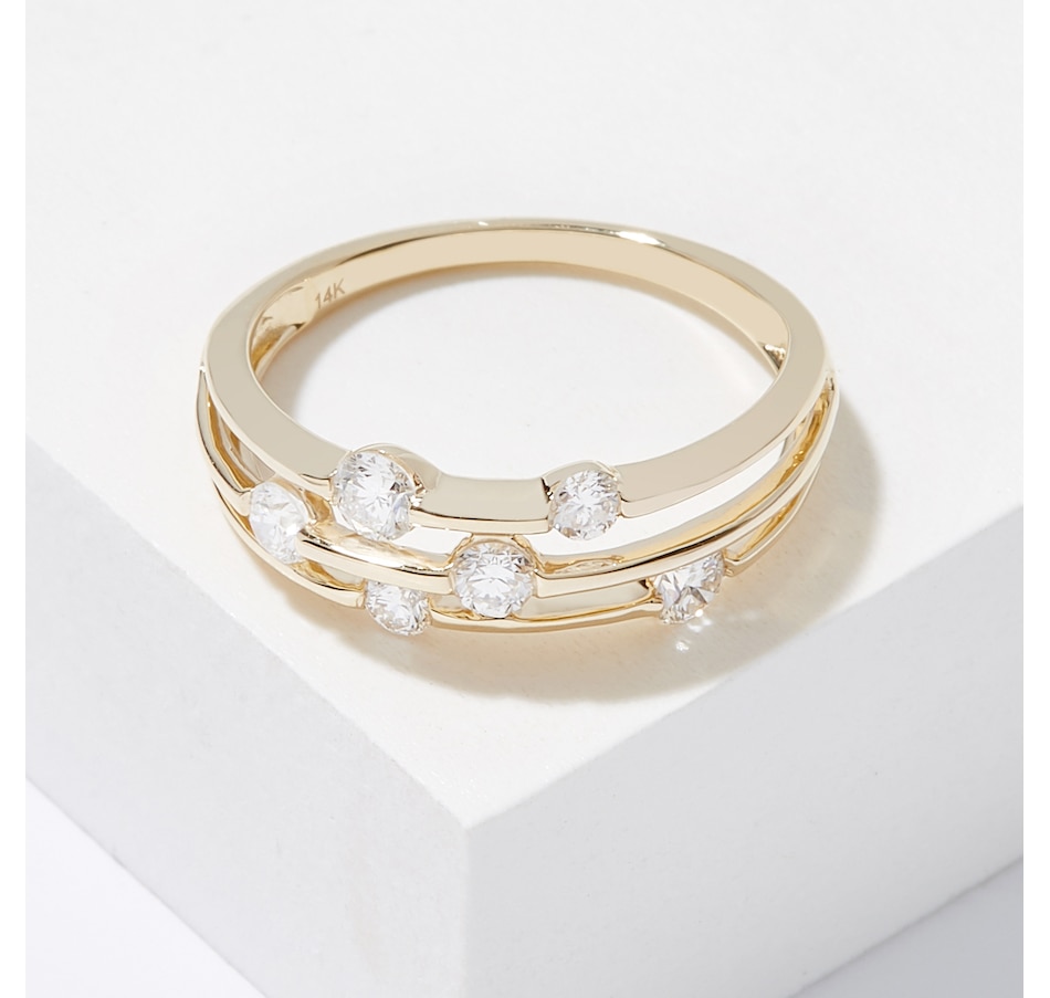 Image 224547_YGP50.jpg, Product 224-547 / Price $799.88 - $1,299.88, EVERA Diamonds 14K Gold Bubble Diamond Ring from Evera Diamonds on TSC.ca's Jewellery department