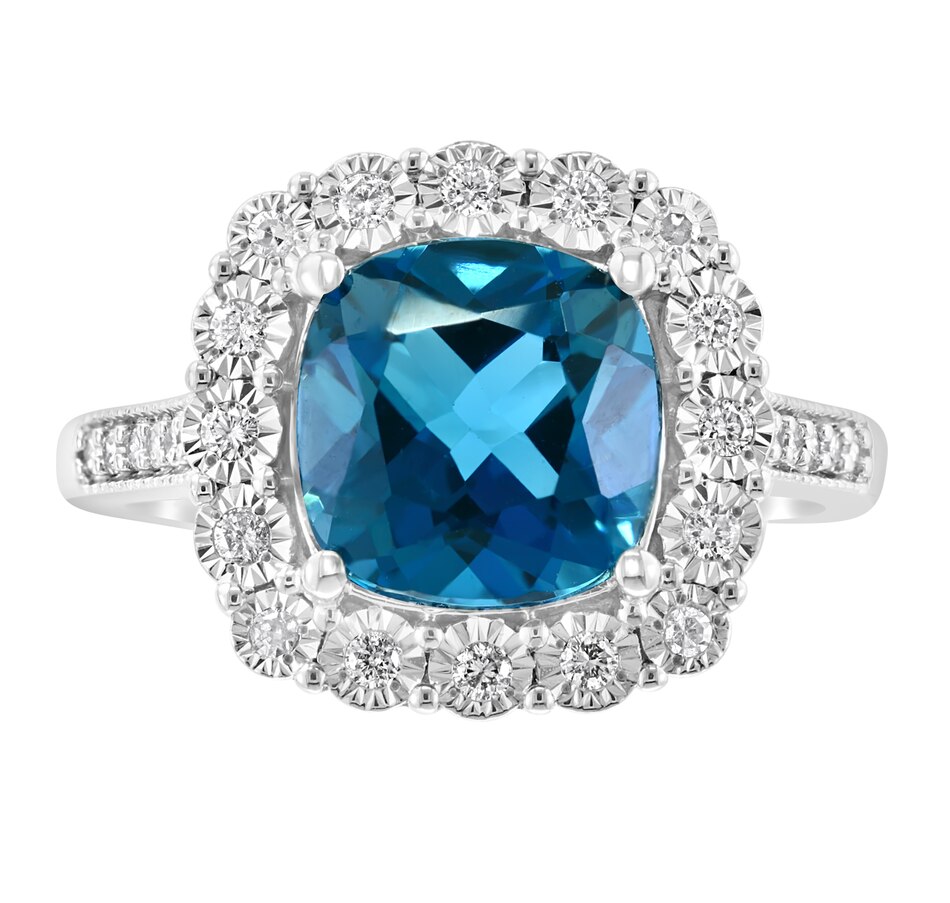 tsc.ca - EFFY Jewellery 14K White Gold London Blue Topaz & Diamond Ring