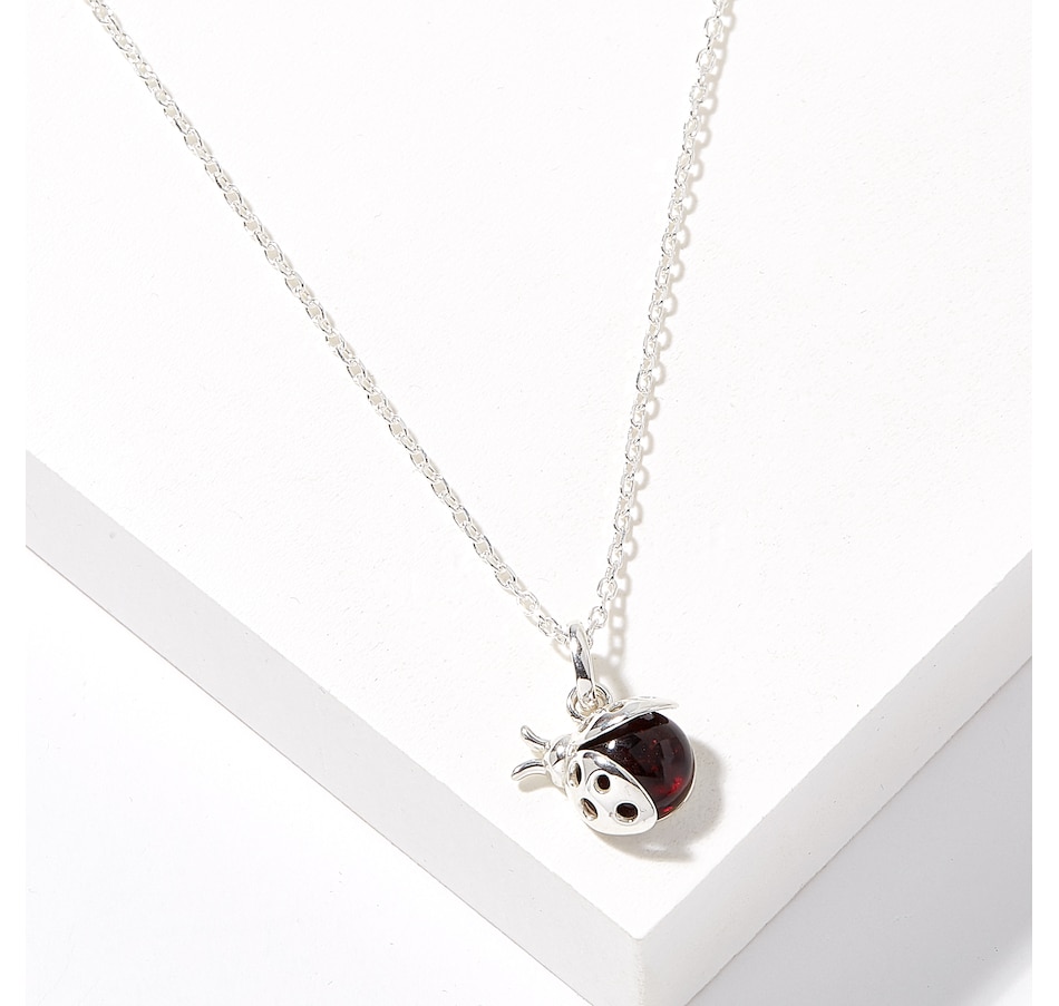 Jewellery - Necklaces & Pendants - Pendant Necklaces - Amber Extraordinaire Sterling  Silver Lucky Ladybug Amber Pendant with Chain - Online Shopping for  Canadians