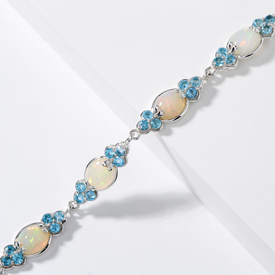 Image 224648_ALTMORE1.jpg, Product 224-648 / Price $799.99, Himalayan Gems Sterling Silver Opal And Gemstone Bracelet from Himalayan Gems on TSC.ca's Jewellery department