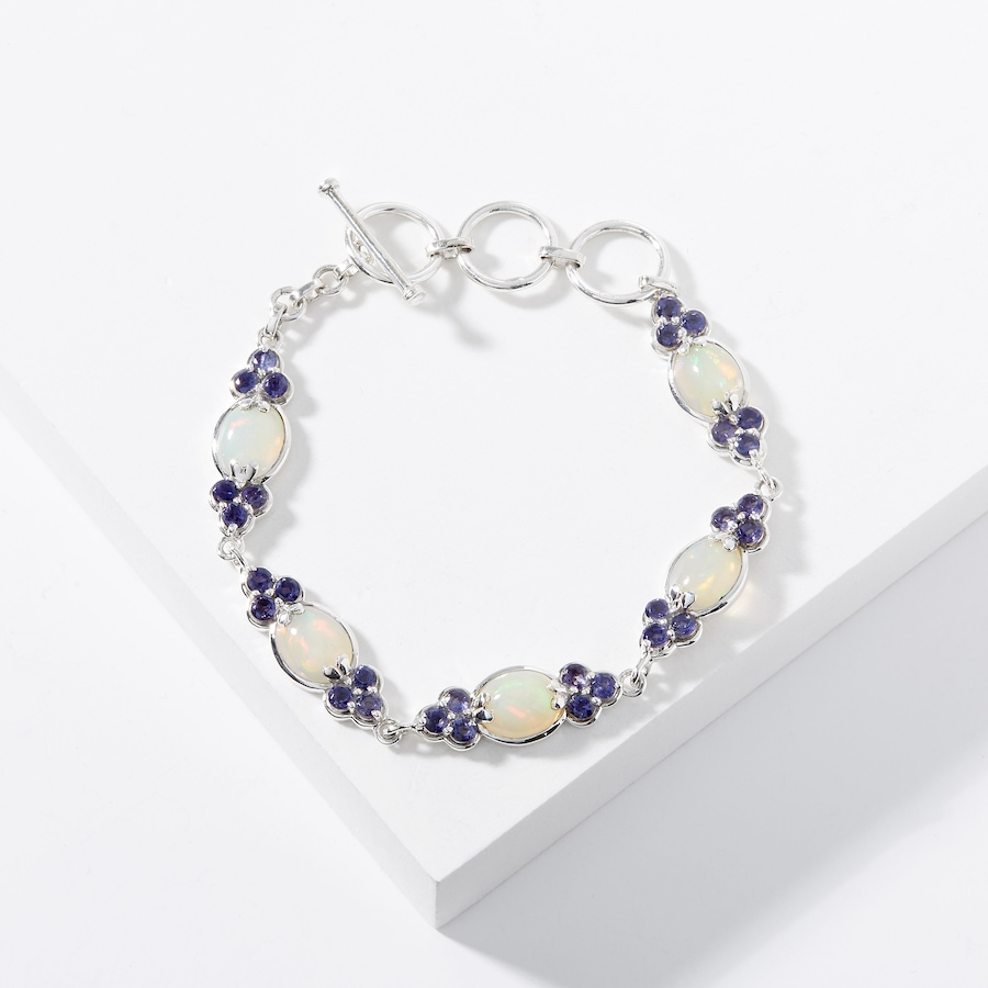 Image 224648_IOL.jpg, Product 224-648 / Price $799.99, Himalayan Gems Sterling Silver Opal And Gemstone Bracelet from Himalayan Gems on TSC.ca's Jewellery department