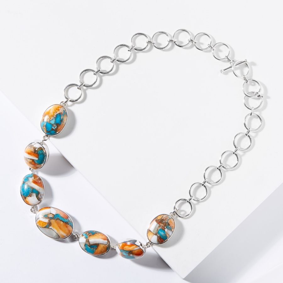 Image 224694.jpg, Product 224-694 / Price $499.88, Himalayan Gems Sterling Silver Spiny Oyster Necklace from Himalayan Gems on TSC.ca's Jewellery department