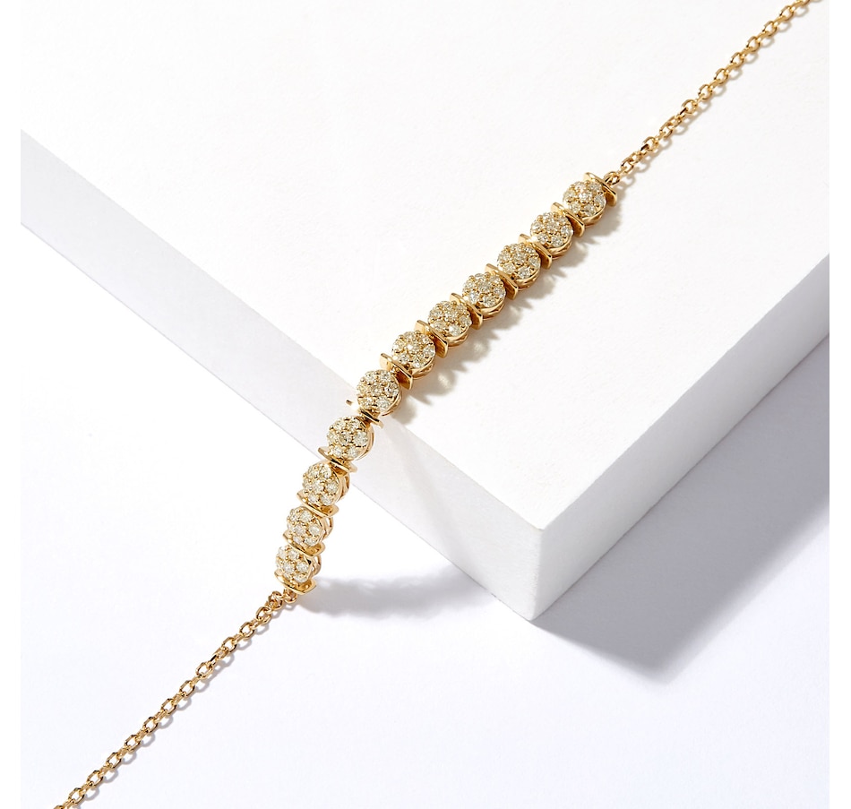 Image 224696_ALTMORE1.jpg, Product 224-696 / Price $899.33, 14K Gold 0.75 av. ctw Natural Yellow Diamond Bracelet from Diamond Show on TSC.ca's Jewellery department