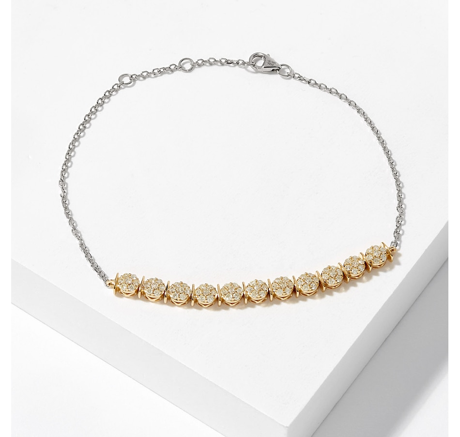 Image 224696_TTO.jpg, Product 224-696 / Price $899.33, 14K Gold 0.75 av. ctw Natural Yellow Diamond Bracelet from Diamond Show on TSC.ca's Jewellery department