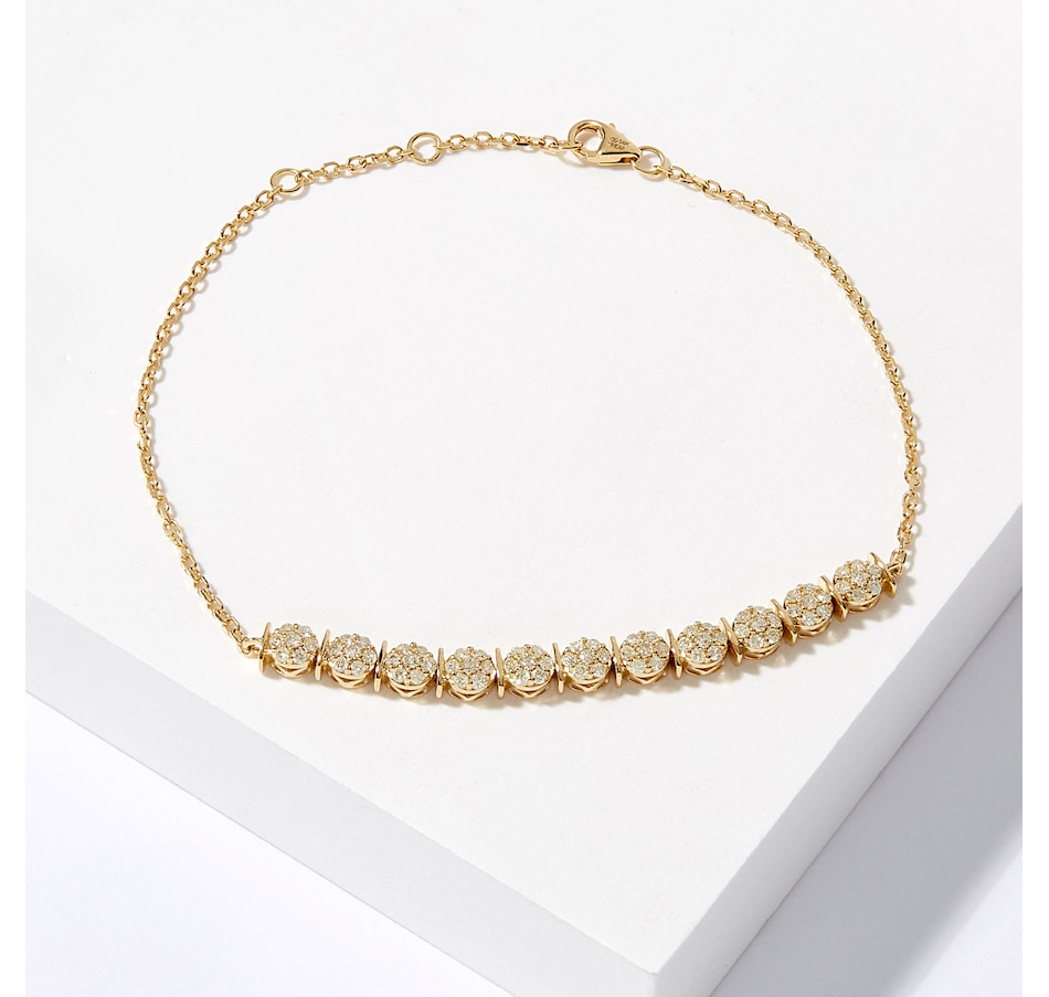 Image 224696_YGL.jpg, Product 224-696 / Price $899.33, 14K Gold 0.75 av. ctw Natural Yellow Diamond Bracelet from Diamond Show on TSC.ca's Jewellery department