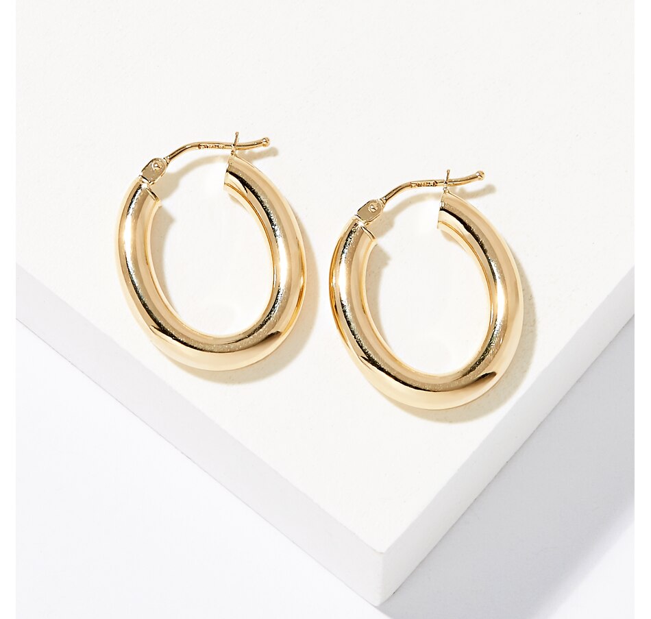 Image 224739_ALTMORE5.jpg, Product 224-739 / Price $279.99 - $649.99, Stefano Oro 14K Yellow Gold Vicenza Oval Hoop Earrings from Stefano Oro on TSC.ca's Jewellery department