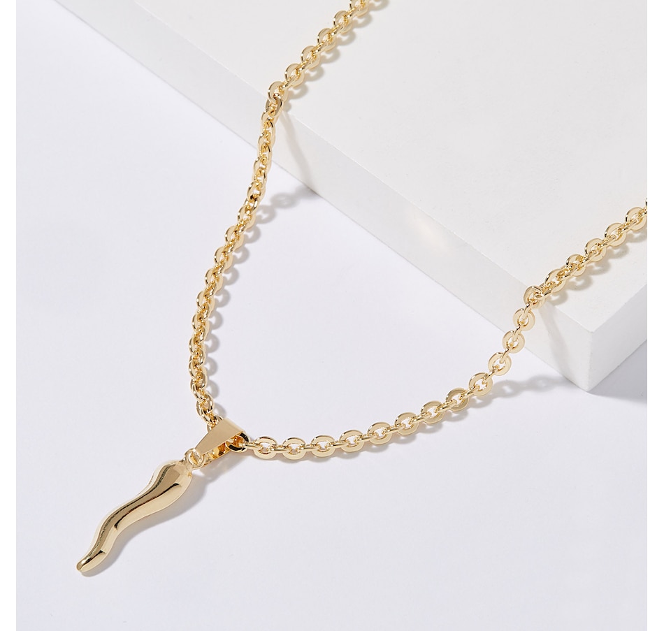 Image 224766.jpg, Product 224-766 / Price $79.99, Bronzoro Yellow Gold Horn Pendant Necklace from Bronzoro on TSC.ca's Jewellery department