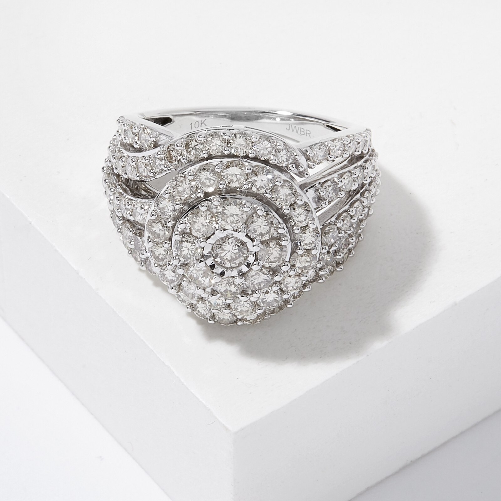 トゥルーミラクル レディース リング アクセサリー Diamond Halo Engagement Ring (1 ct. in 14k  White Gold White Gold 通販