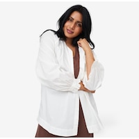 Brian Bailey Mykonos Round Neck Button Front Shirt