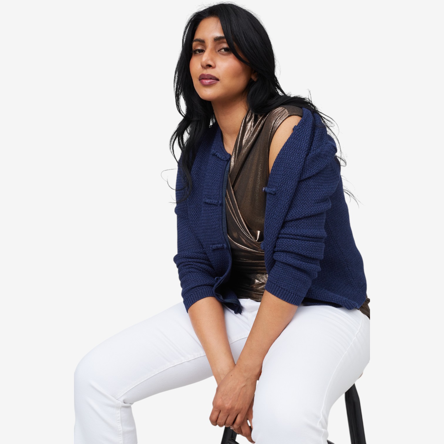 Brian Bailey Knit Cardigan with Pearl Closures - TSC.ca