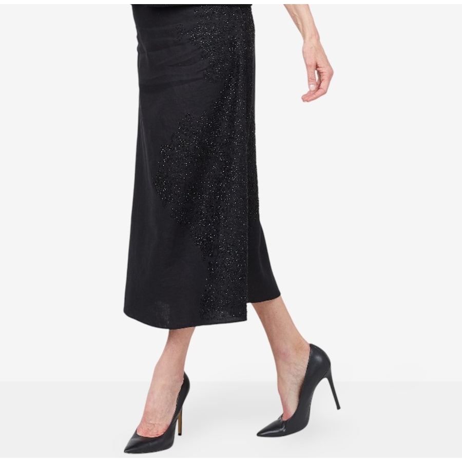 Image 224812_BLK.jpg, Product 224-812 / Price $64.33, Brian Bailey Linen Skirt with Beading Detail from Brian Bailey on TSC.ca's Fashion department