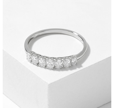 EVERA Diamonds 14K Gold 7 Stone Diamond Ring