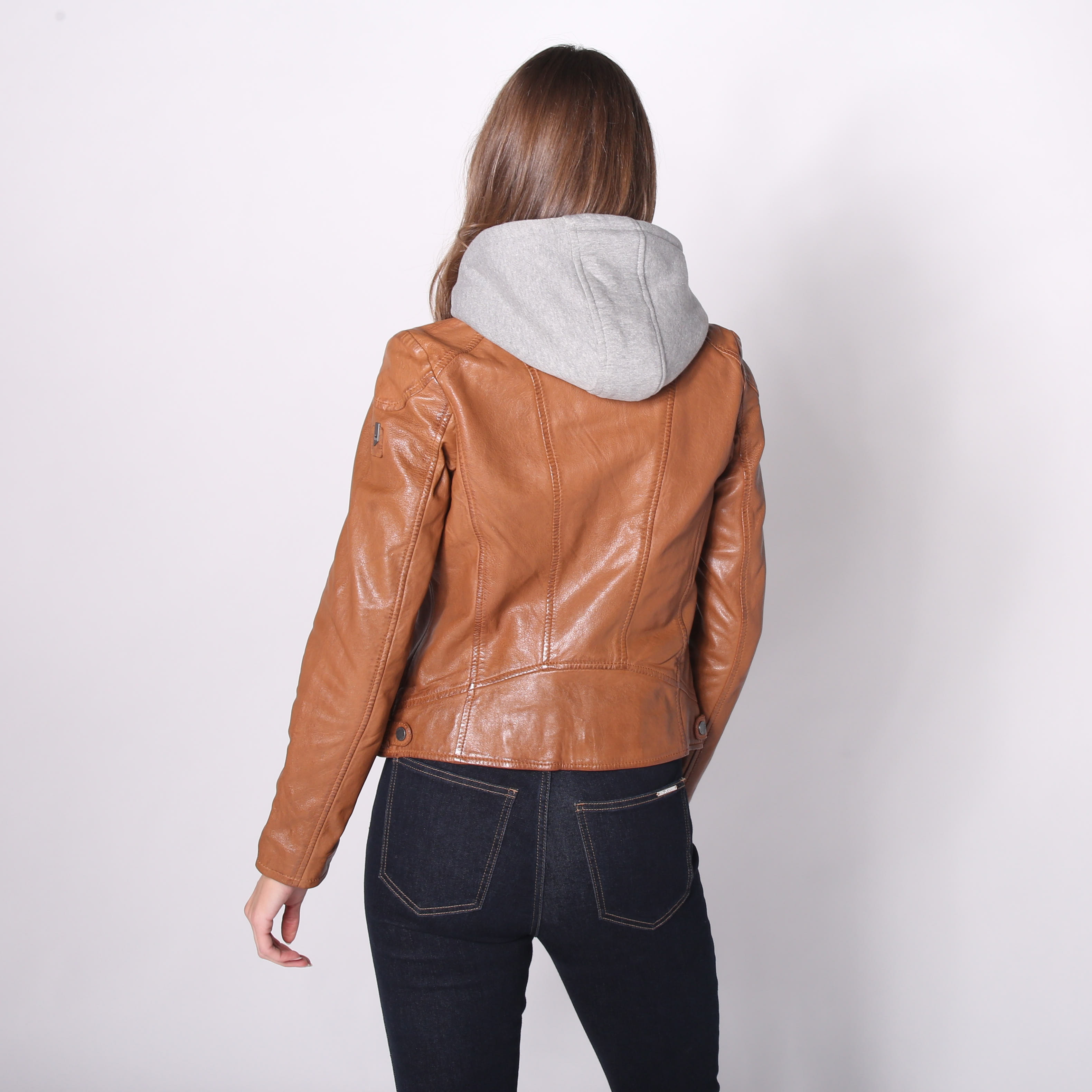Mauritius Alice Leather Jacket with Removable Hood - TSC.ca