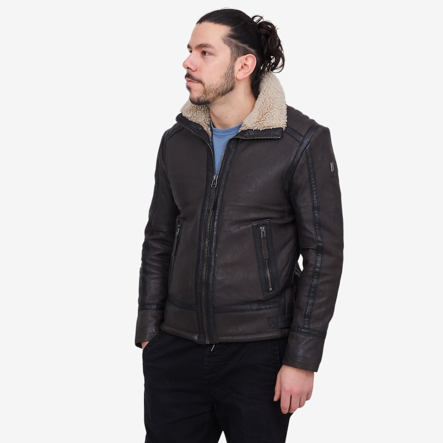 Image 225109_ALTMORE1.jpg, Product 225-109 / Price $249.88, Mauritius Men's Anchorage Teddy Lined Leather Jacket from Mauritius on TSC.ca's Fashion department