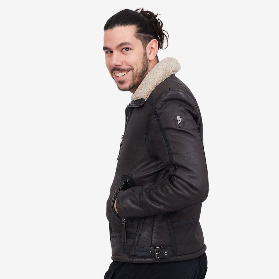 Image 225109_ALTMORE2.jpg, Product 225-109 / Price $249.88, Mauritius Men's Anchorage Teddy Lined Leather Jacket from Mauritius on TSC.ca's Fashion department
