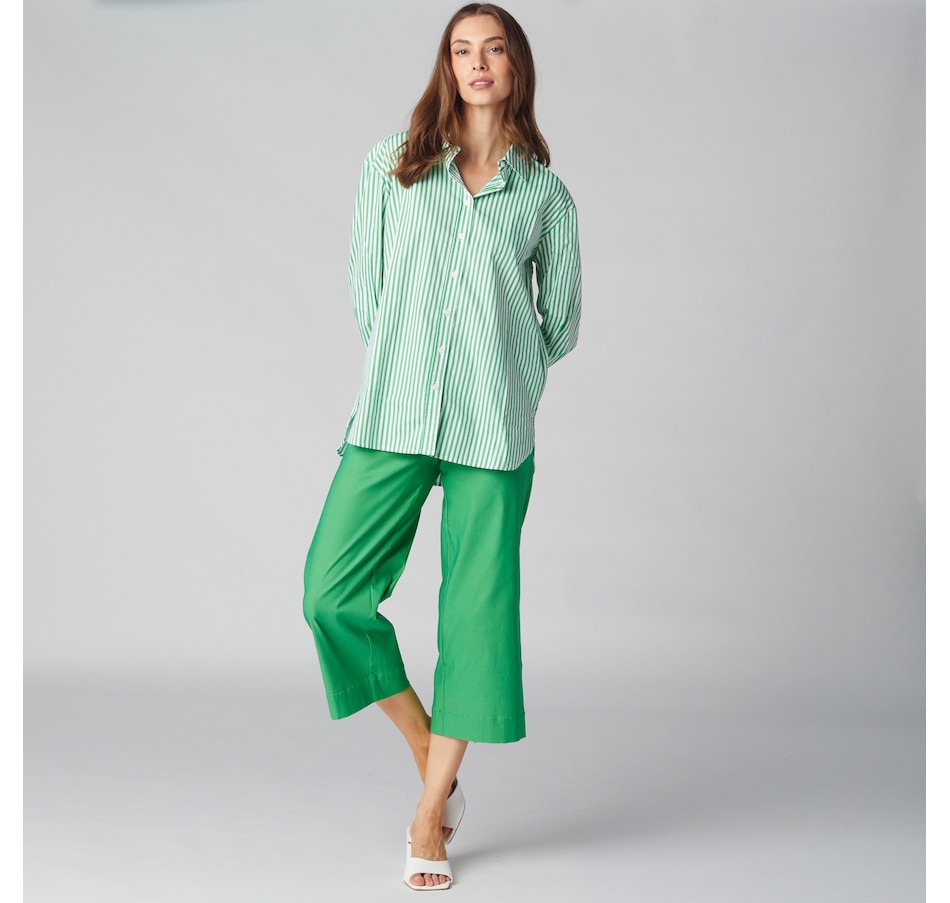 Image 225111_ALTMORE1.jpg, Product 225-111 / Price $40.33, Isaac Mizrahi Cotton Sateen Printed Classic Shirt from Isaac Mizrahi New York on TSC.ca's Fashion department