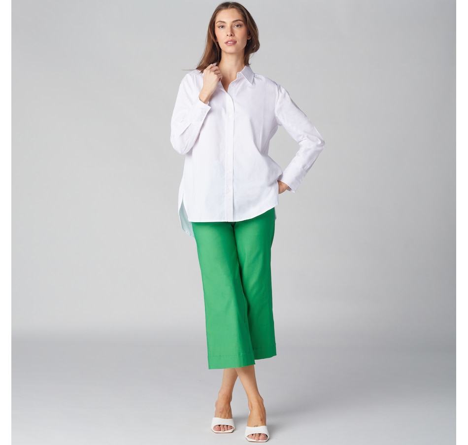 Image 225111_ALTMORE10.jpg, Product 225-111 / Price $40.33, Isaac Mizrahi Cotton Sateen Printed Classic Shirt from Isaac Mizrahi New York on TSC.ca's Fashion department