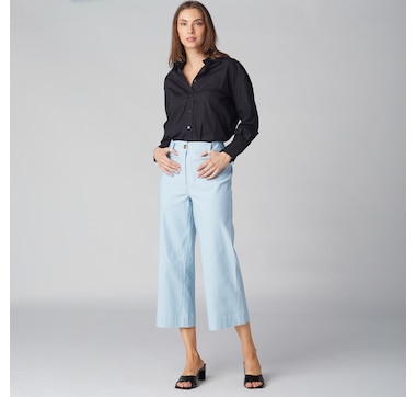 Isaac Mizrahi Wide Leg Cropped Pant