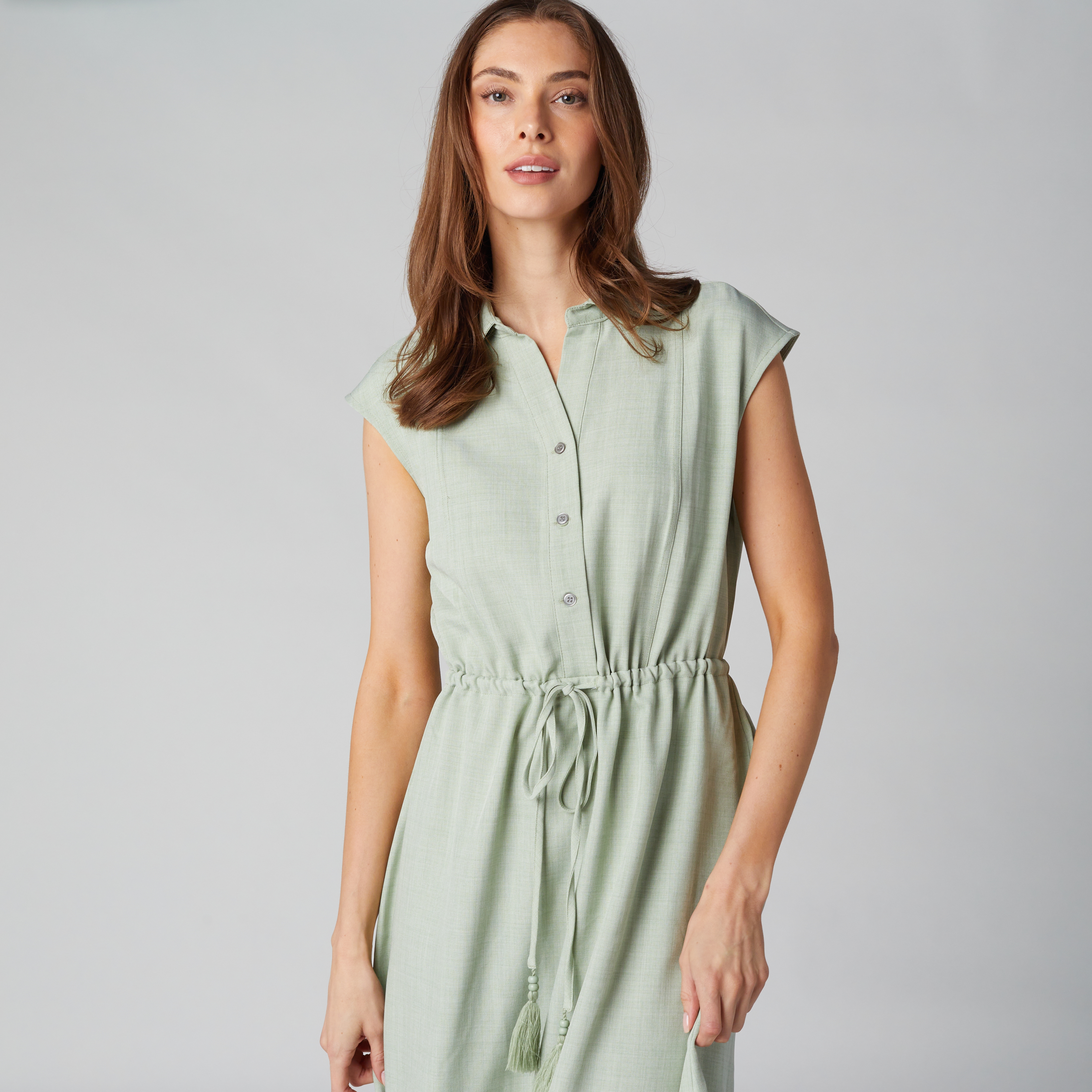 Isaac Mizrahi Sleeveless Chambray Midi Dress - TSC.ca