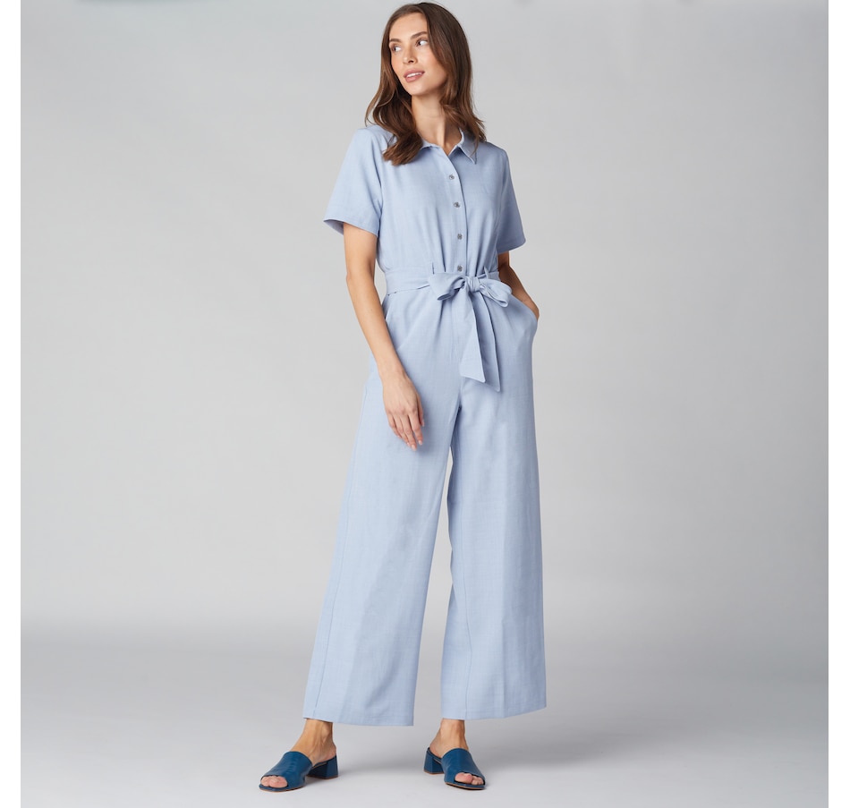 Image 225121_ALTMORE1.jpg, Product 225-121 / Price $39.33, Isaac Mizrahi Chambray Jumpsuit from Isaac Mizrahi New York on TSC.ca's Fashion department