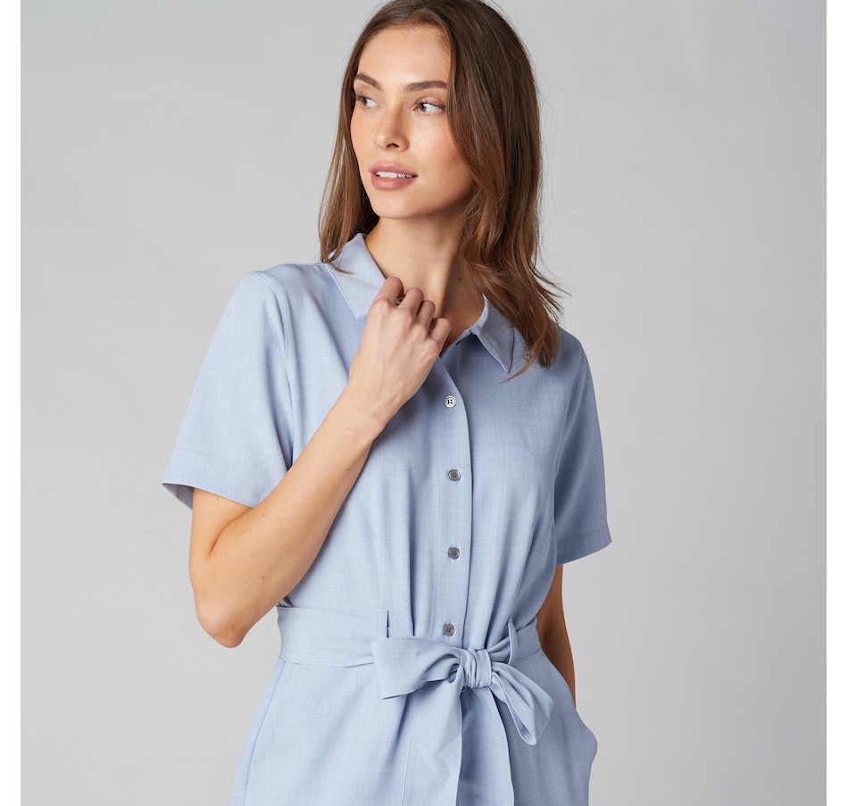 Image 225121_ALTMORE2.jpg, Product 225-121 / Price $39.33, Isaac Mizrahi Chambray Jumpsuit from Isaac Mizrahi New York on TSC.ca's Fashion department