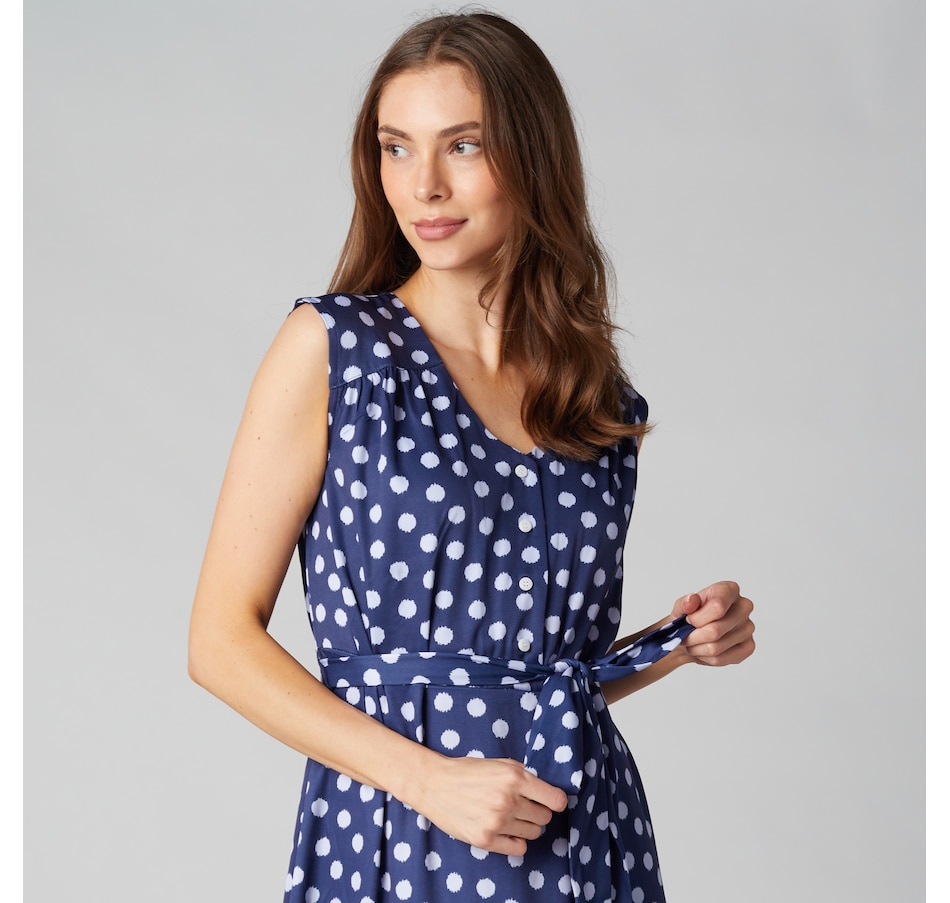 Image 225122_NBDOT.jpg, Product 225-122 / Price $39.33, Isaac Mizrahi Printed Sundress from Isaac Mizrahi New York on TSC.ca's Fashion department
