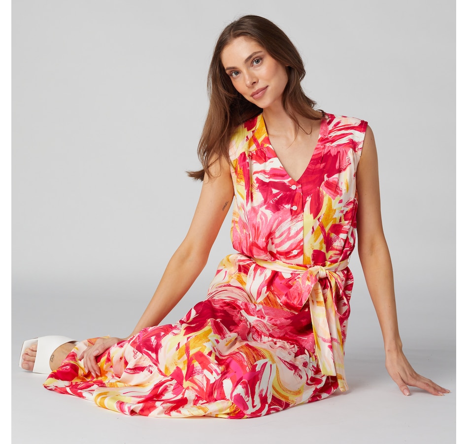 Image 225122_PMU.jpg, Product 225-122 / Price $39.33, Isaac Mizrahi Printed Sundress from Isaac Mizrahi New York on TSC.ca's Fashion department