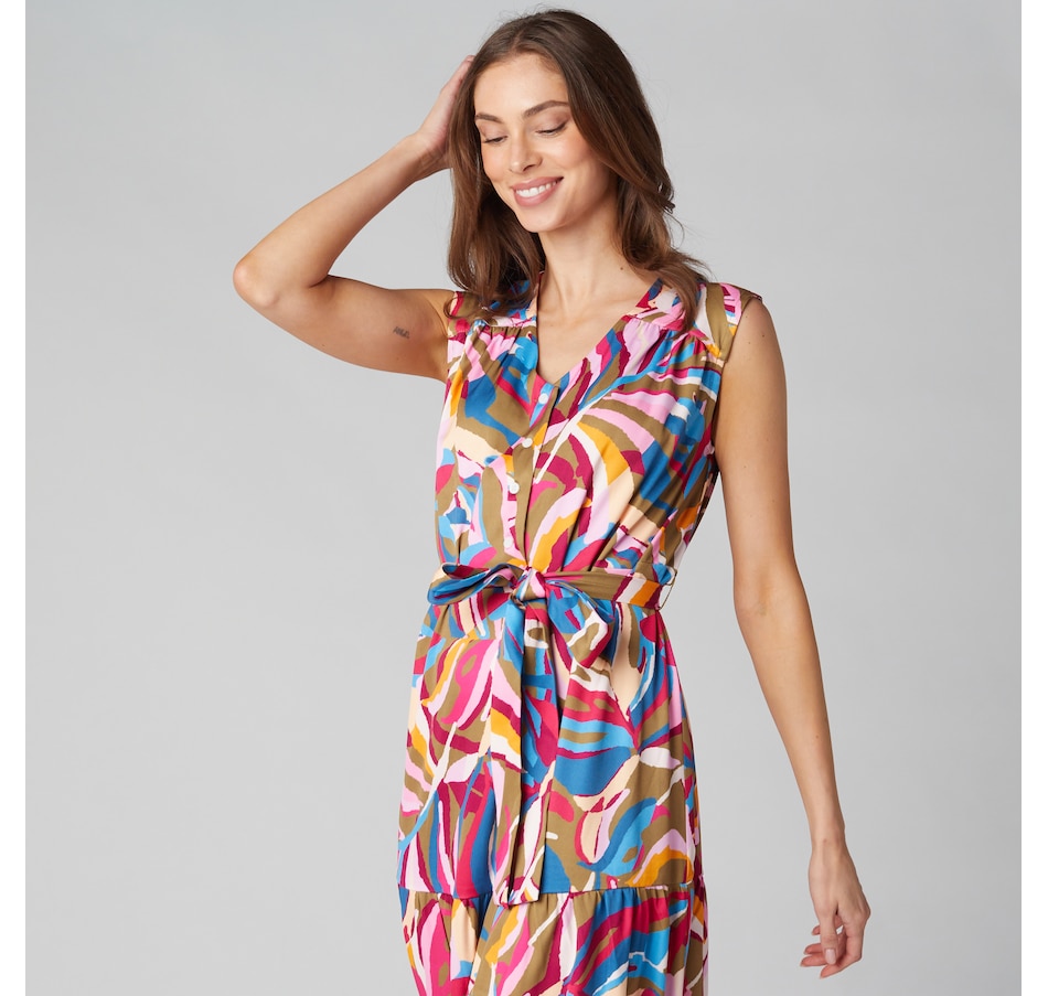 Image 225122_TQM.jpg, Product 225-122 / Price $39.33, Isaac Mizrahi Printed Sundress from Isaac Mizrahi New York on TSC.ca's Fashion department