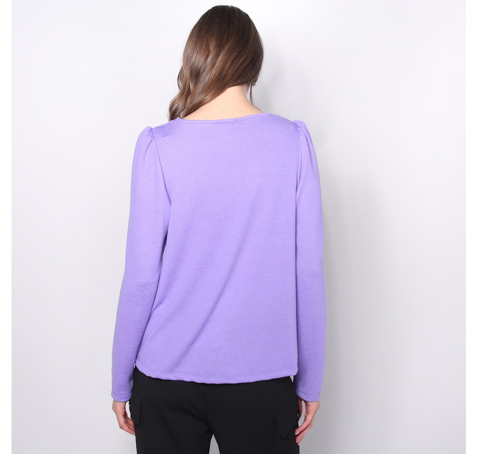 Image 225126_ALTMORE1.jpg, Product 225-126 / Price $19.33, Kim & Co. Soft Touch Long Sleeve Top with Shirring and Printed Design from Kim & Co. on TSC.ca's Fashion department