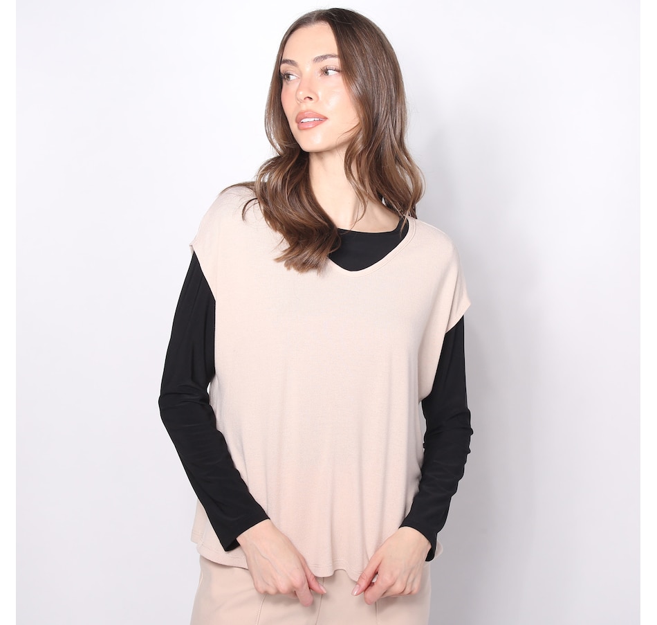 Image 225127_LAT.jpg, Product 225-127 / Price $14.33, Kim & Co. Soft Touch Sleeveless Poncho Top from Kim & Co. on TSC.ca's Fashion department