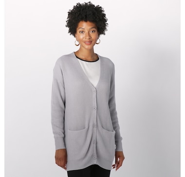 Cuddl Duds Flexwear Open-Front Cardigan and Tank Set
