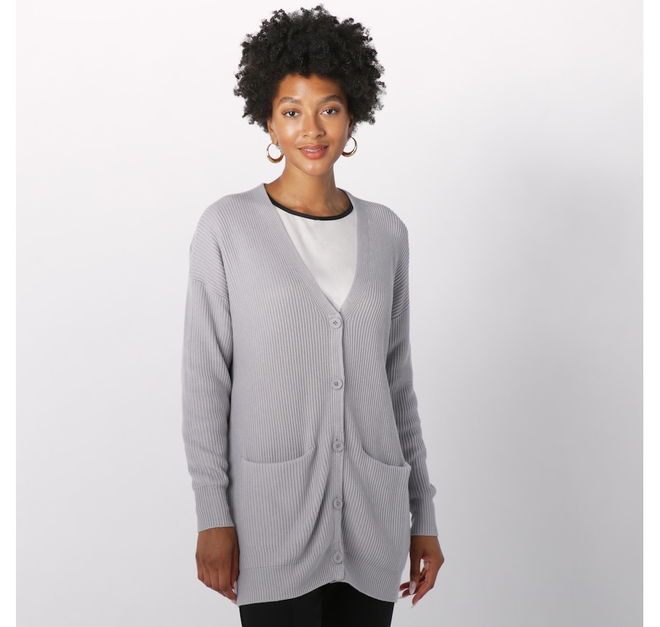 Clothing & Shoes - Tops - Sweaters & Cardigans - Cardigans - Badgley  Mischka Button Front Cardigan With Patch Pockets - Online Shopping for  Canadians