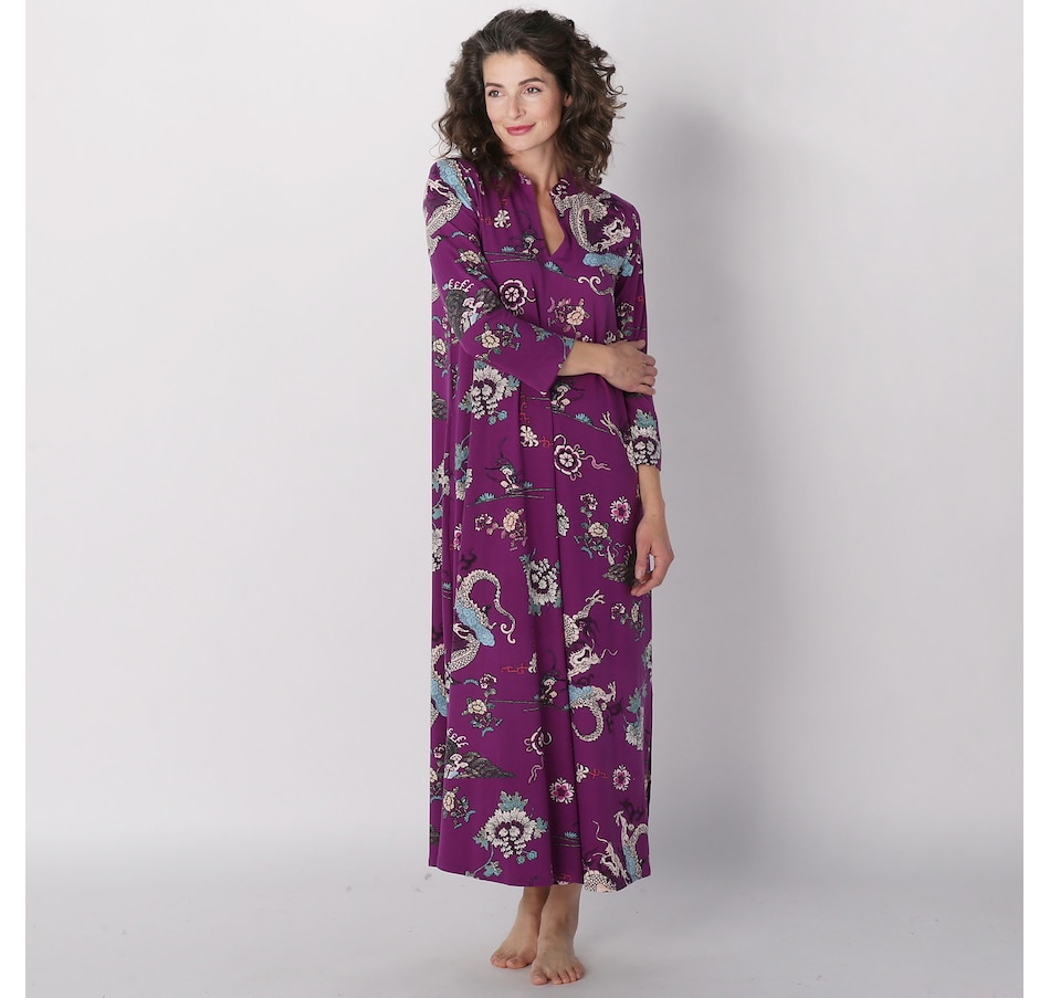Image 225269_PUMU.jpg, Product 225-269 / Price $39.33, N Natori Imperial Dragon Cozy Knit Caftan Lounger from N Natori on TSC.ca's Fashion department